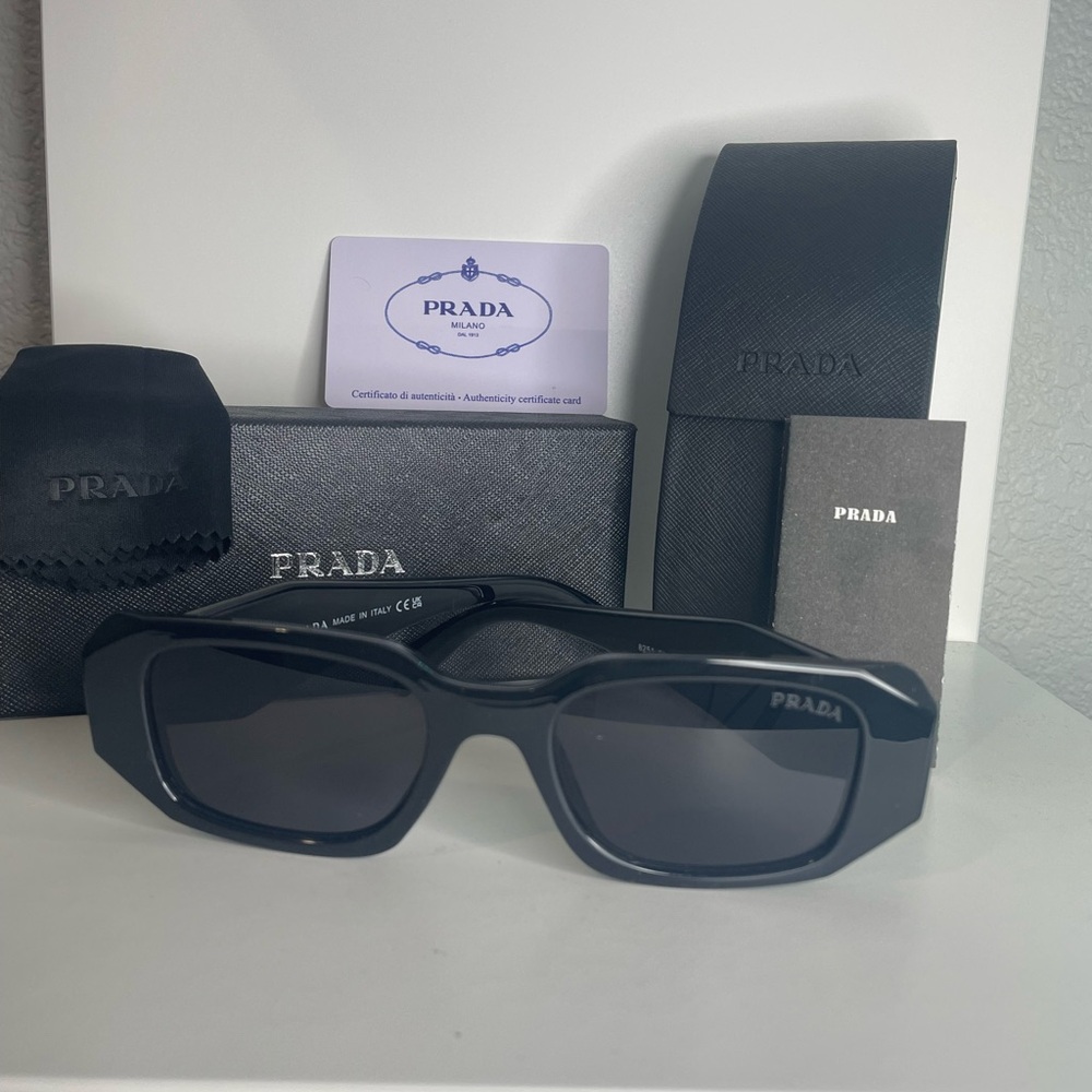 Prada Women's Black Rectangular Glasses - image 1